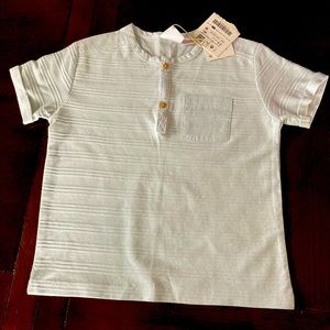Zara toddler boy shirt for sale. Light blue in color.